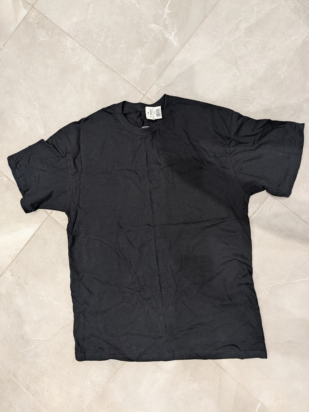 5/$35 Men’s Black 100% Cotton Crewneck T-Shirt – Large NWT